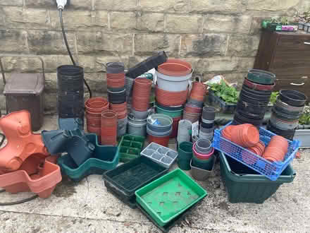 Photo of free Assorted Plastic Plant Pots/Saucers (Greetland) #1