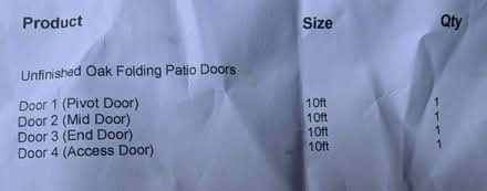Photo of free 10ft bifold oak doors - NEW (Toft, CB23) #3