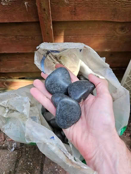 Photo of free Bag of black shiny(ish) pebbles (Hitchin SG4) #1