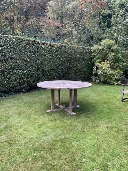 Photo of free Solid wood outdoor table. (Scriven HG5) #1