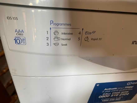 Photo of free Indesit narrow dishwasher IDS105 (Middleton on Sea PO22) #3