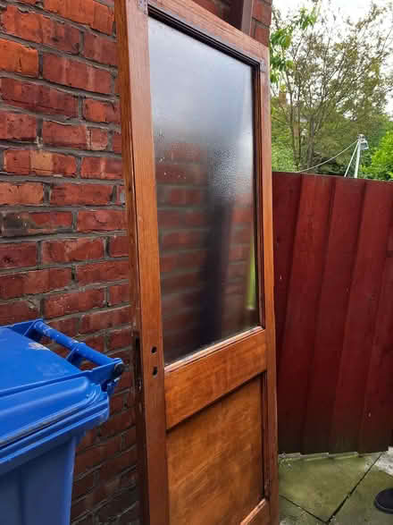 Photo of free Teak, safety glass and plywood back door (Reddish SK5) #2