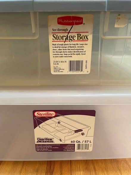 Photo of free 2 Large Storage Boxes (Serra Park) #2