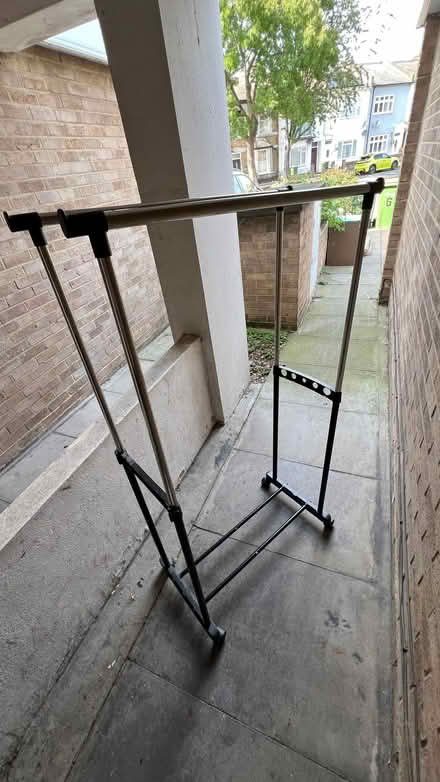 Photo of free Double clothes rack (West Ham Park) #2