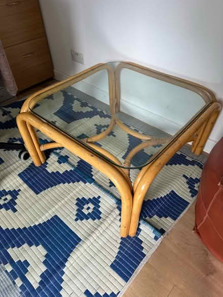 Photo of free Bamboo & Glass coffee table (Hurstpierpoint BN6 9TA) #1
