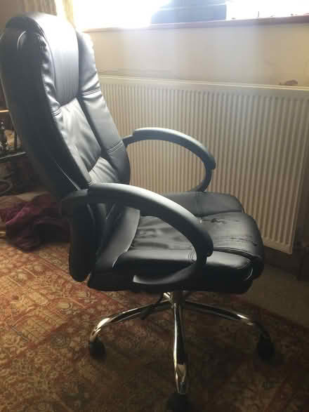 Photo of free Black leather office chair S6 (Storrs S6) #1
