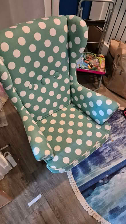 Photo of free IKEA Children's armchair, Ebbetorp turquoise (Twickenham TW1) #2
