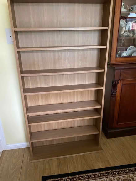 Photo of free MDF Bookcase 1 fixed and six adjustable shelves. (Courthouse Green CV6) #1