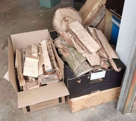 Photo of free 2 cardboard boxes of wood for burning (Harefield UB9) #1