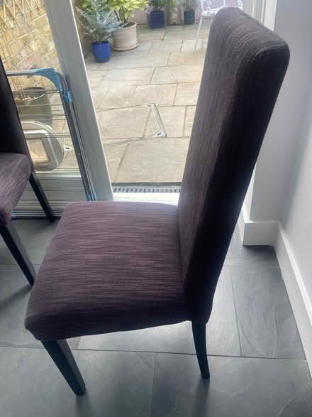 Photo of free 2x cushioned dining chairs (Chiswick W4) #1