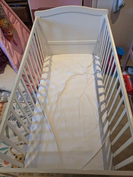 Photo of free White cot/toddler bed (Westbury BA13) #2