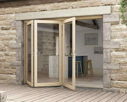 Photo of free 10ft bifold oak doors - NEW (Toft, CB23) #2