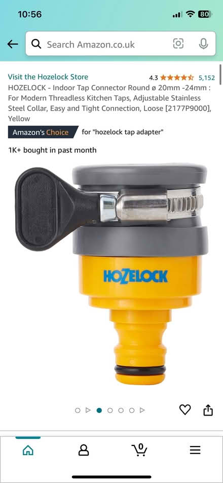 Photo of free Hozelock tap adaptor (Wildridings RG12) #3