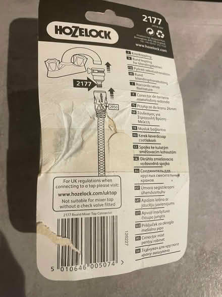 Photo of free Hozelock tap adaptor (Wildridings RG12) #2