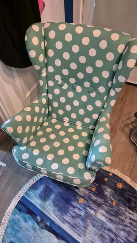 Photo of free IKEA Children's armchair, Ebbetorp turquoise (Twickenham TW1) #1