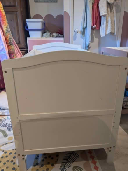 Photo of free White cot/toddler bed (Westbury BA13) #3