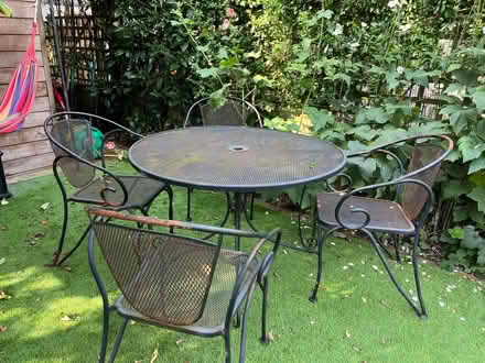 Photo of free Outdoor dining set (table and four chairs) (Widcombe) #1