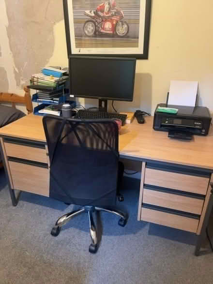 Photo of Desk that includes a filing cabinet drawer (Greystoke CA11) #1