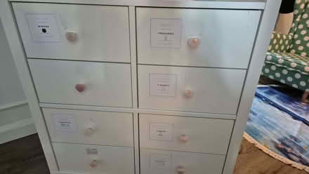 Photo of free IKEA KALLAX Shelving unit, white with 8 drawers (Twickenham TW1) #3