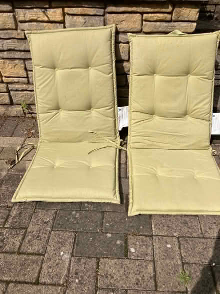 Photo of free Garden seat cushions x 2 (Croxley Green WD3) #1