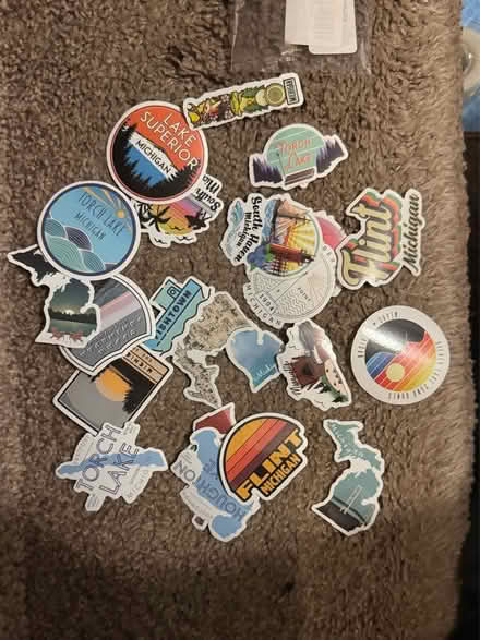 Photo of free Assorted Michigan Stickers (Corktown Detroit) #1