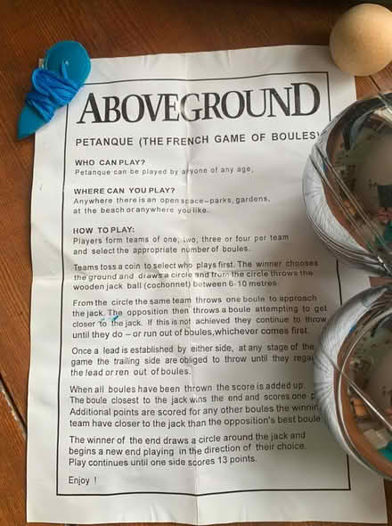 Photo of free Boules / Petanque set (Galgate LA2) #2