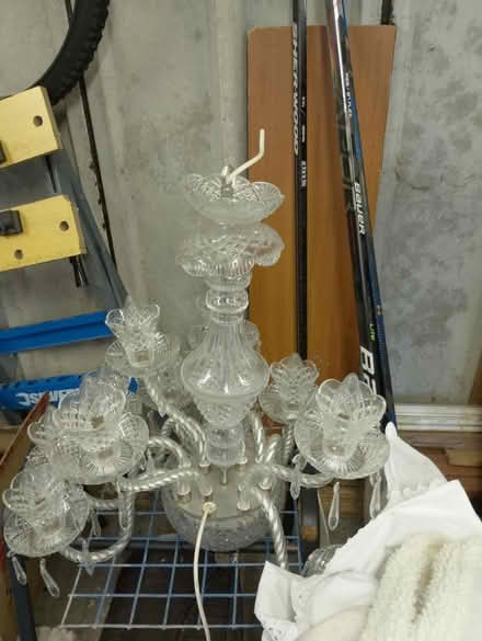Photo of free Large broken crystal chandelier (Mold) #1