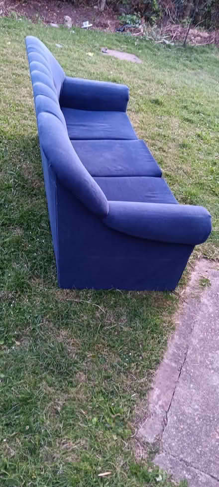 Photo of free blue 3 seater sofa (Cranford TW4) #3