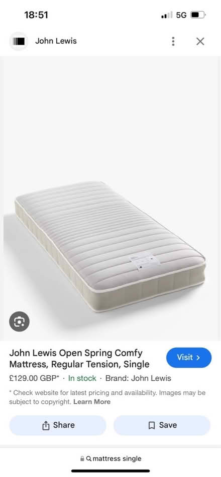 Photo of free mattress single size (N13) #1