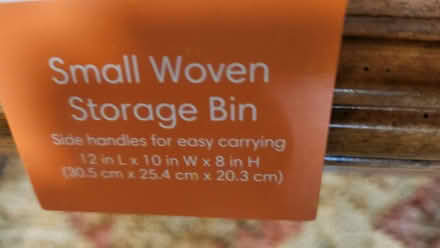 Photo of free Small woven storage bins (Dunstable) #2