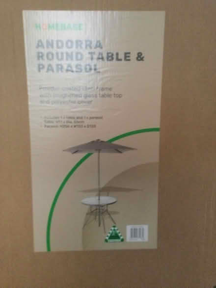 Photo of free Garden table and parasol (Oxton CH43) #1