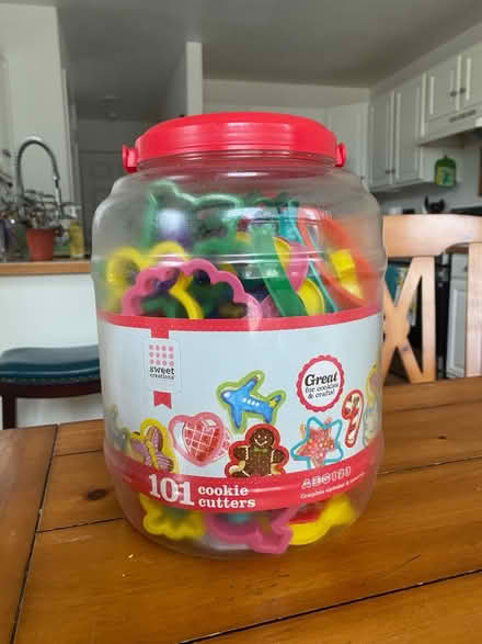 Photo of free Jar of Plastic Cookie Cutters (Thornton) #1
