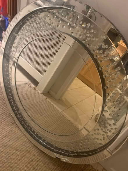 Photo of free Large glass tear drop mirror (Burgess Hill) #2