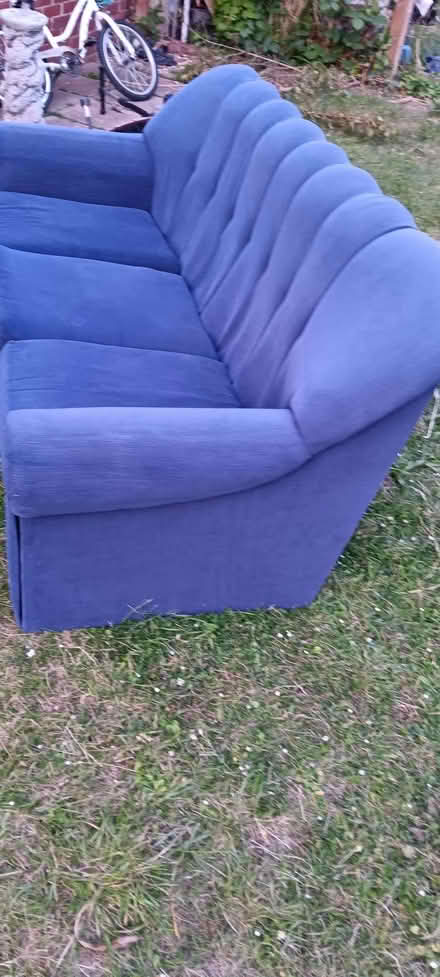 Photo of free blue 3 seater sofa (Cranford TW4) #4