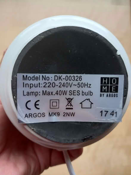 Photo of free Table lamp, Argos. (Hughenden Valley HP13) #2