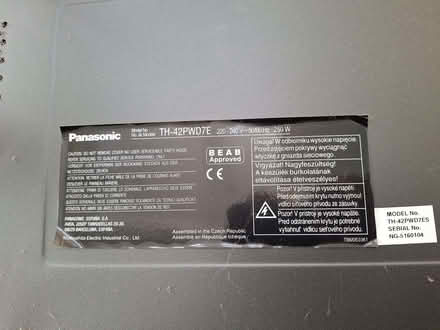 Photo of free 42 inch monitor - Panasonic (Blackwell RH19) #4