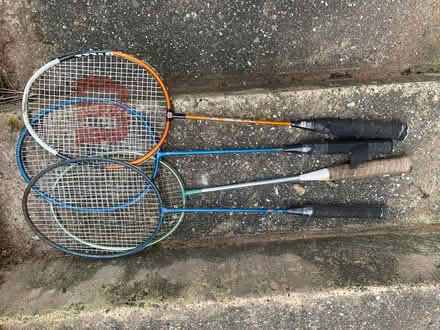 Photo of free 4 badminton racquets have seen much better days (Frankby CH48) #1