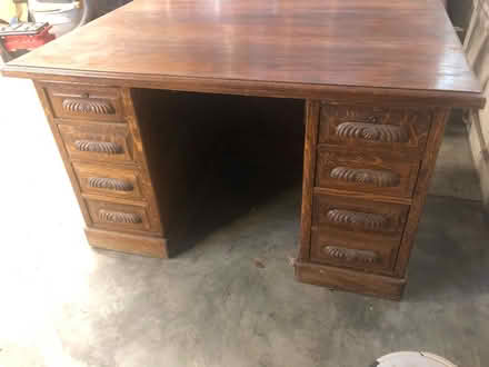 Photo of free Oak desk (Santa Clara Ave & Cottage St) #2
