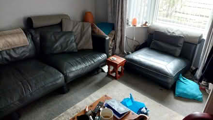 Photo of free Grey Leather Corner Sofa (Halifax HX3) #4