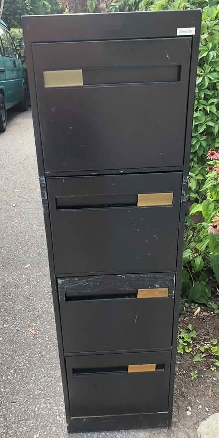 Photo of free Scrap Metal: 4-drawer file cabinet (Westboro) #1
