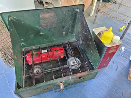 Photo of free Coleman camp stove 1980s & fuel (Downtown Ithaca) #1