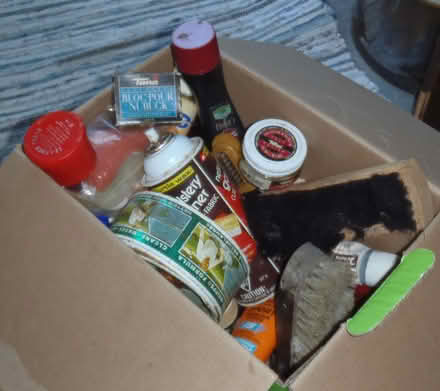 Photo of free Box of shoe care products etc (south) #1