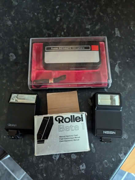 Photo of free Old camera and 2 flashes (Lower Penwortham PR1) #1