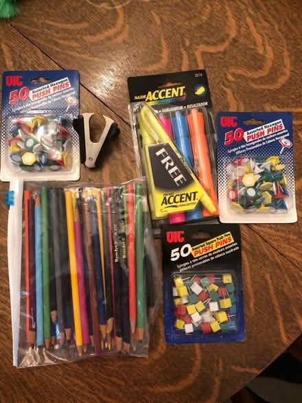 Photo of free Colored Pencils and thumbtacks (Cass & Plainfield) #1