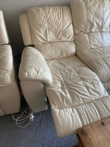 Photo of free 3 seater, 1 chair leather sofa (Eastbourne) #3