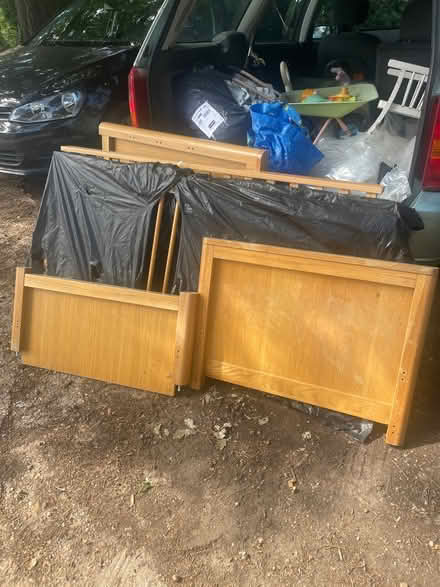 Photo of free Beautiful solid wood M&S cot & bed (BR3) #1