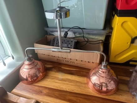 Photo of free Copper and white light fitting (Blyth NE24) #1