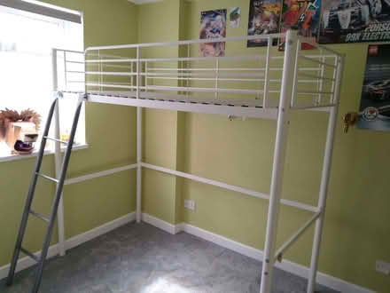 Photo of free High sleeper metal bed, single size (Dean Court OX2) #1