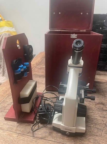 Photo of free Microscope- with box, lenses and slides (Armathwaite CA4) #1