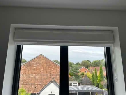 Photo of free Linen look Roman blind (Moss Side PR26) #1